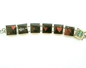 Resin Jewelry, Recycled jewelry, Starbucks Jewelry, custom bracelets, silver bracelets (love love love)
