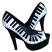 Piano Keys Painted Shoes- Flats or Heels