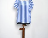 Handmade Striped Silk Blouse with vintage collar - Eastern Terminal (4 colours available)