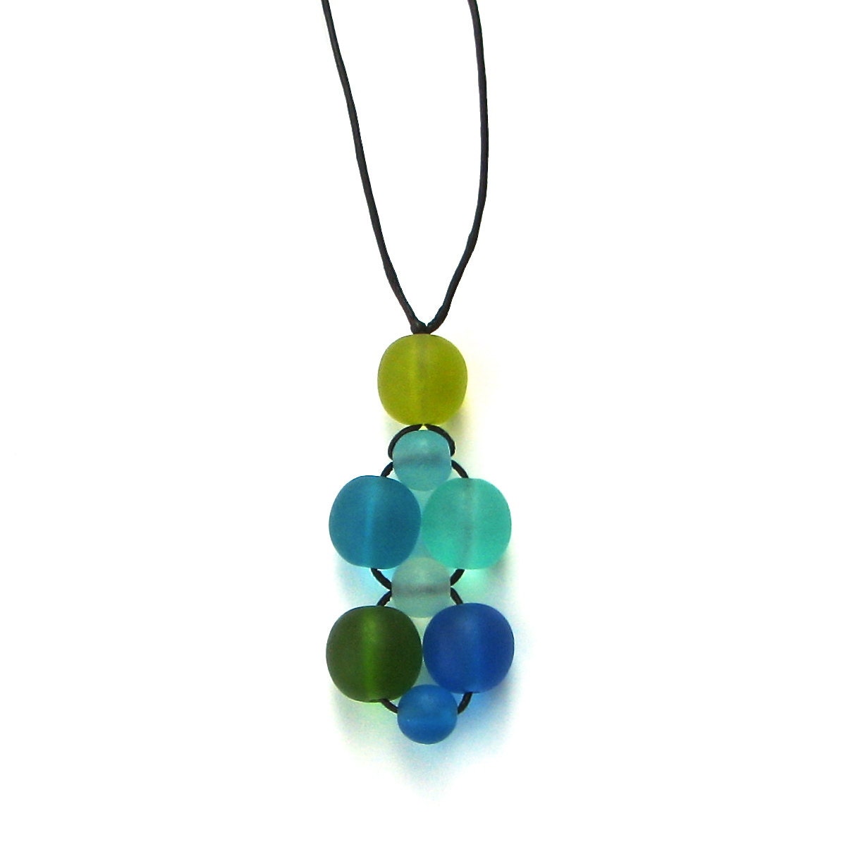 Chunky Resin Nursing Necklace/ Breastfeeding Necklace - Blues and Greens