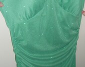 Vintage Ladies Halter Style Stretch Knit Party Dress Medium fits 34-38" Bust Only 10 USD