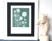 Teal Meadow A3 print