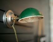 Vintage style enamel wall sconce