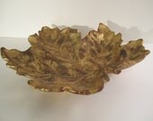 Vintage Modern Italian Gold Leaf Ceramic Tray