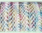 LG. BABY Pastel Cream Puff-One of A Kind- Handmade- Unisex- Crochet Baby Blanket--Baby Gift- Spring- Summer-Nursery-(150.00)