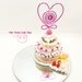 Reserved ---- Polymer clay layered cake photo wire holder / note holder