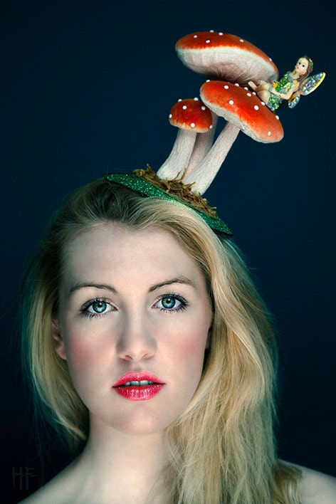 Giant Toadstool Hat with Fairy