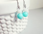 Seafoam Bead Drop Earrings