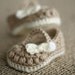 SALE PRICE Crochet Baby Booties - Baby Girl Booties - Little Bo Peep Mary Janes - Newborn & 0-3 months Sizes