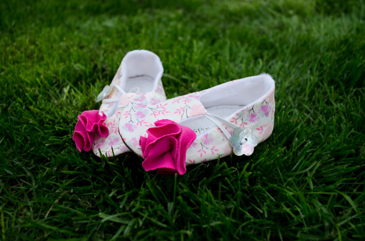 Ready to Ship/Size 0-3 Months -Pink Baby Girl Shoes - Liberty of London