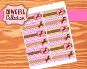 AZ COWGIRL - Straw Flags - Girl Horse Birthday Party - Pink Horse Party - Western - Ranch - Cowboy - Krown Kreations Il_170x135