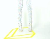 Pastel pixels  pattern.Woman ECO friendly BAMBOO leggings.