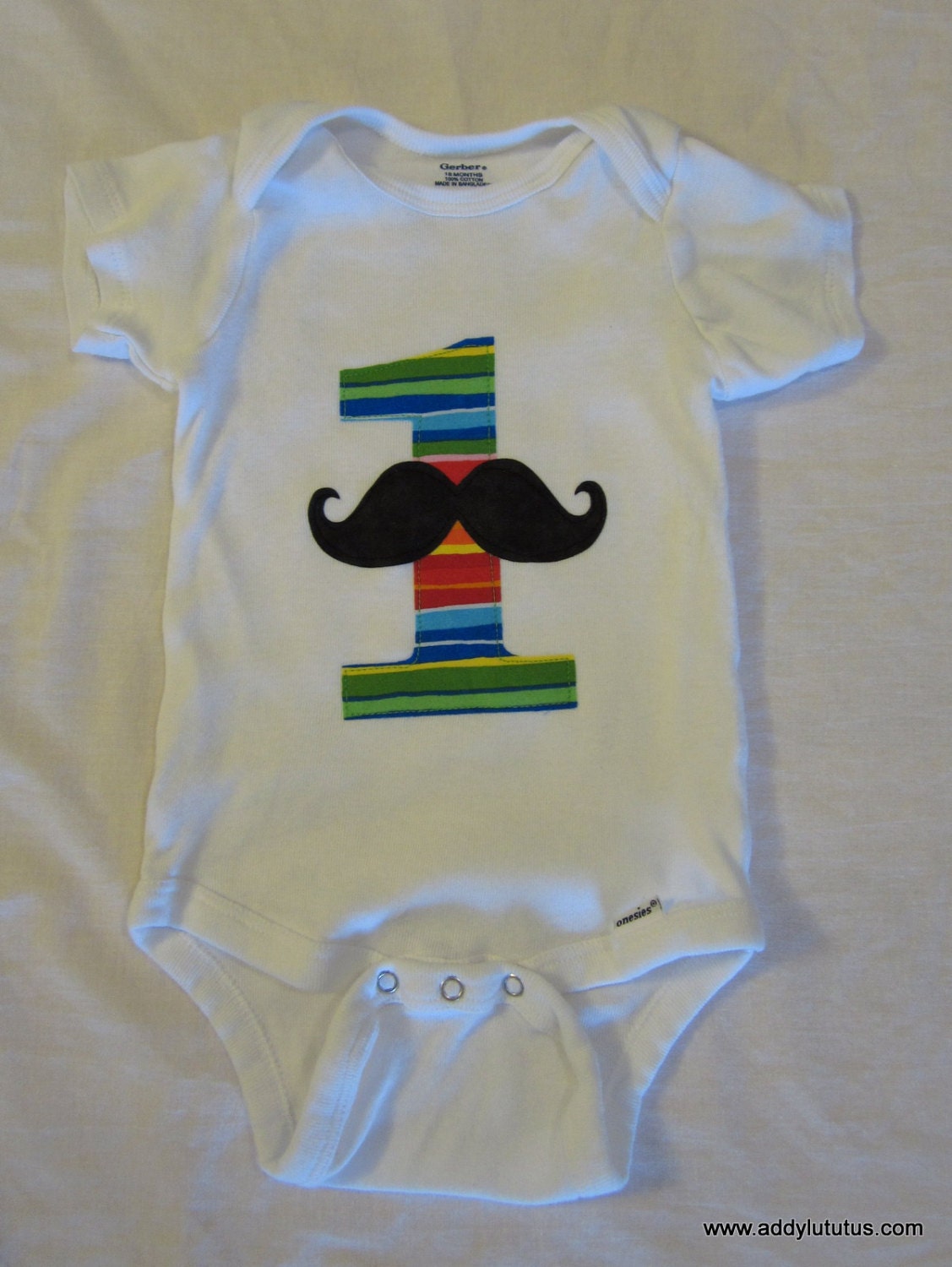 Birthday mustache onsie