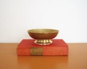 Vintage Indian Brass Bowl, Elephant Design