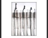 A3 Original Contemporary Fine Art Ink Wash Painting 11.7x16.5 " Working Class 035"