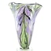 Hand Blown Art Glass Vase - Hyacinth Purple and Lavender - Fluted - Freeform