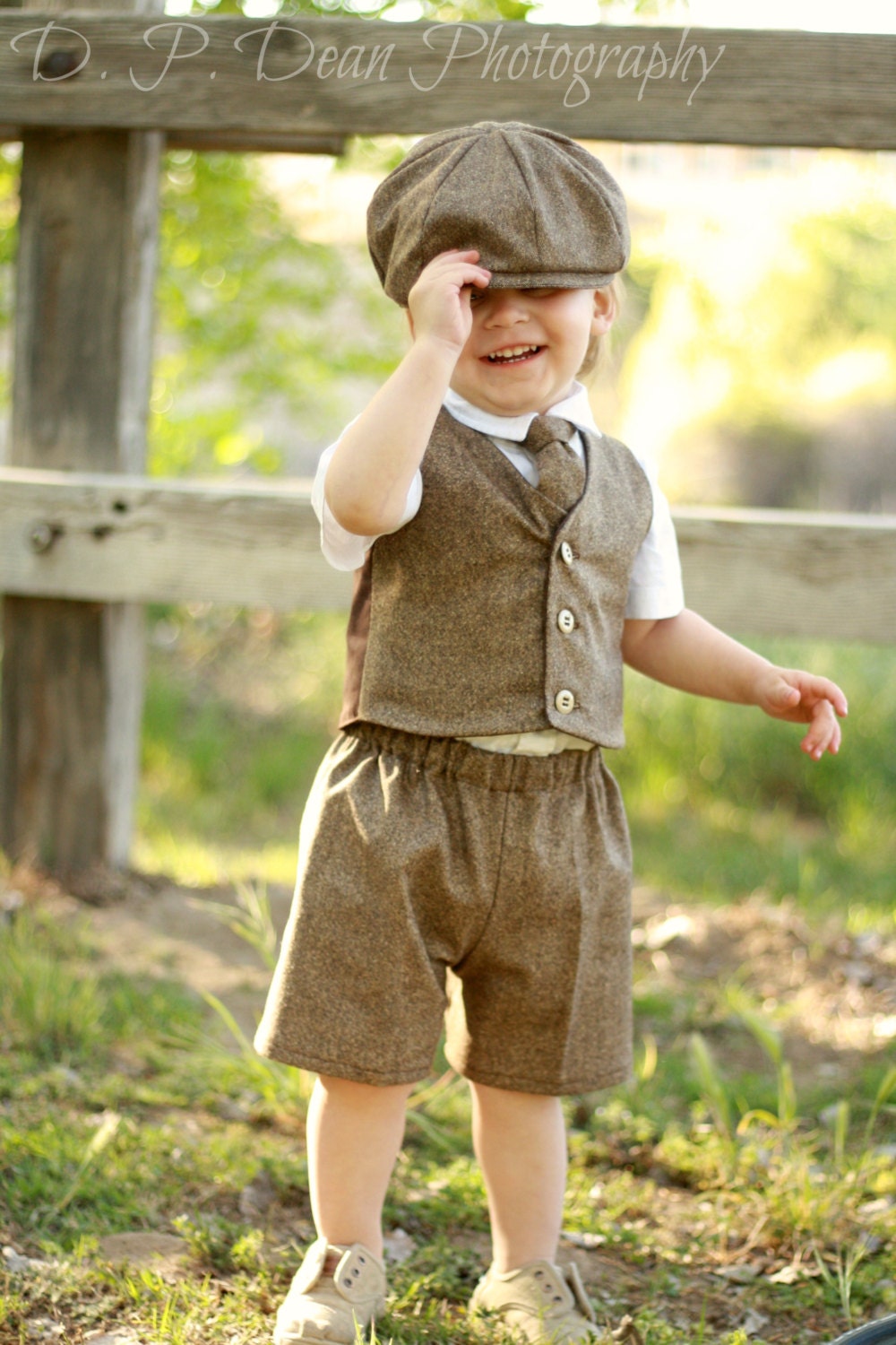 Ring bearer outfit - baby suit - tweed - baby ring bearer - brown ring bearer - wool vest - baby boy photo prop - boy prop - toddler outfit