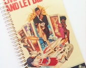 JAMES BOND 007 Journal Notebook Upcycled  notebook sketchbook Recycled Earth Friendly Made from an actual Vhs tape