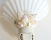 Beach Decor - Scallop Sea Shell Night Light