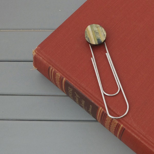 Bamboo, Large Paperclip, Wooden bookmark, Book Accessory, Reading, Unique