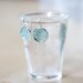Sea Glass & Silver Mosaic Earrings - Aqua