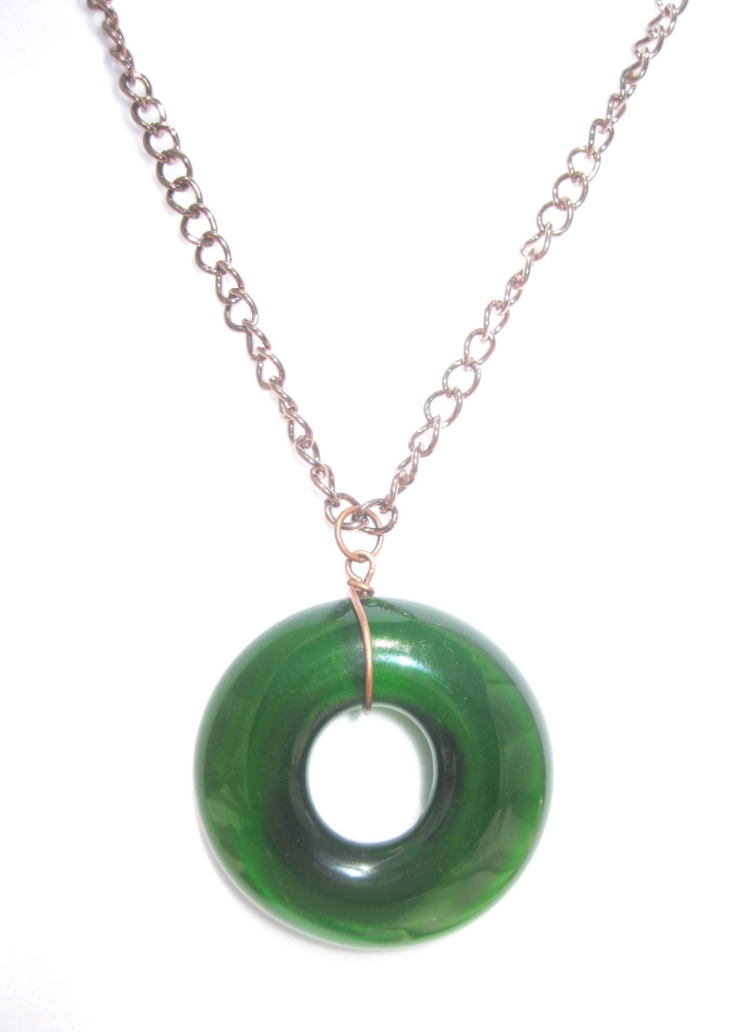 Wine Bottle Necklace Wine Gifts Green Eco Gifts Boho Fashion OOAK