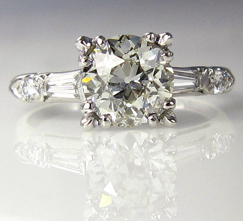 Reserved...1.90ct  Old European Cut Diamond In Circa 1930 Art Deco Original Diamond Engagement ring in Platinum