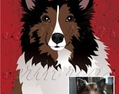 Custom Pet Portrait : Modern Print of YOUR Pet (Pattern shown here is Rough)