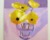 Still Life floral Painting Yellow Daisies