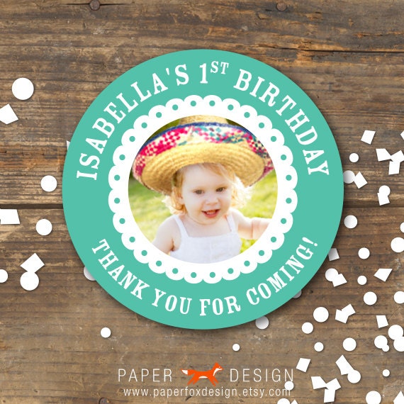 Fiesta Photo Favor Stickers or Gift Tags - DIY Printable - Fiesta