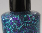 Iceman Blue Purple Silver Shredded Winter Ice Glitter Lumikki Lacquer Custom Blended Nail Polish