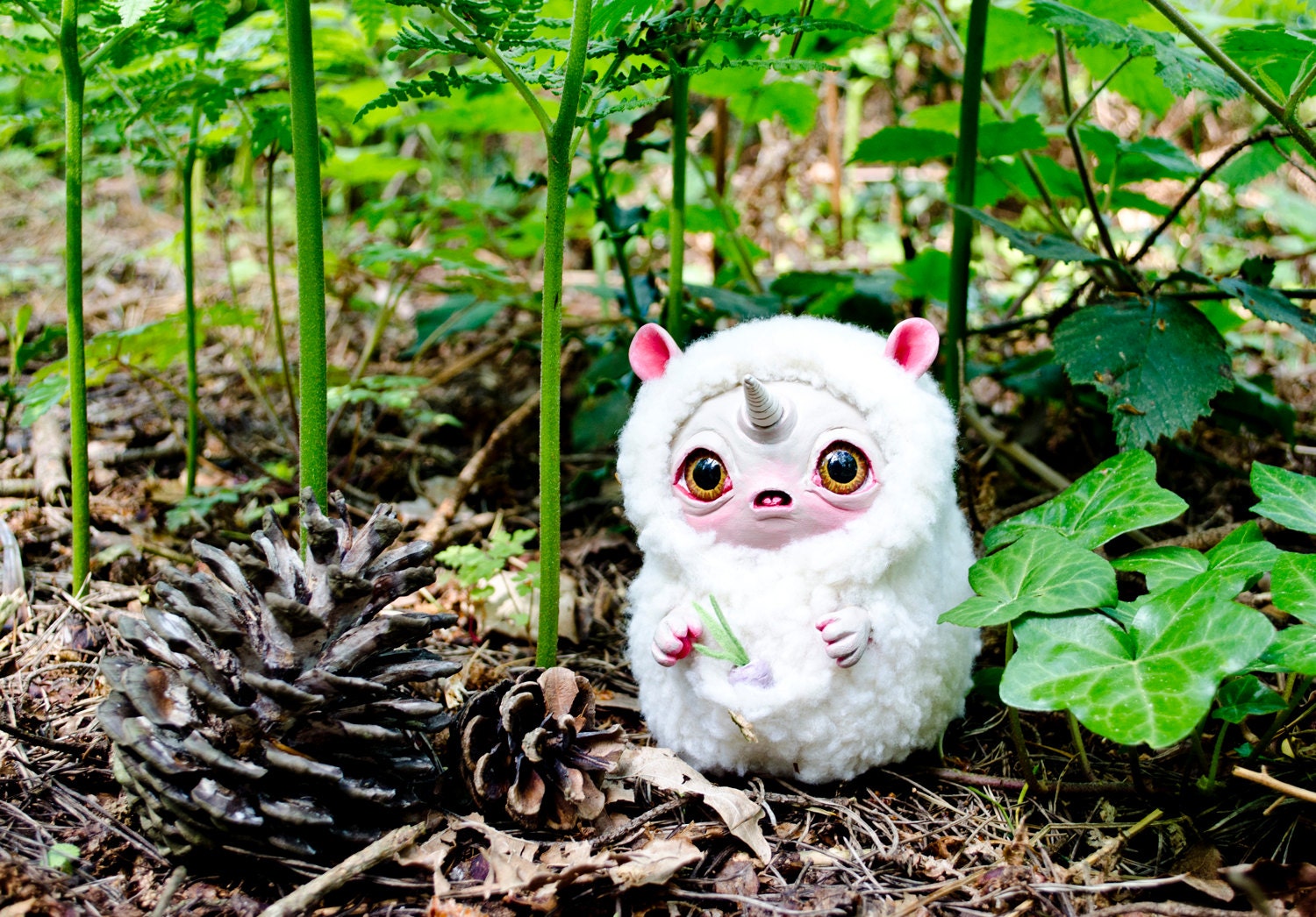 The TURNIP THIEF - Handmade Furry Art Sculpture by Emelie Jensen