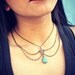 turquoise chain collar, peterpan collar, body chain, unique necklace, statement necklace