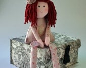 Rag Doll eco-friendly soft doll, with Pink and Lavender is stuffed with natural rayon fiber from bamboo