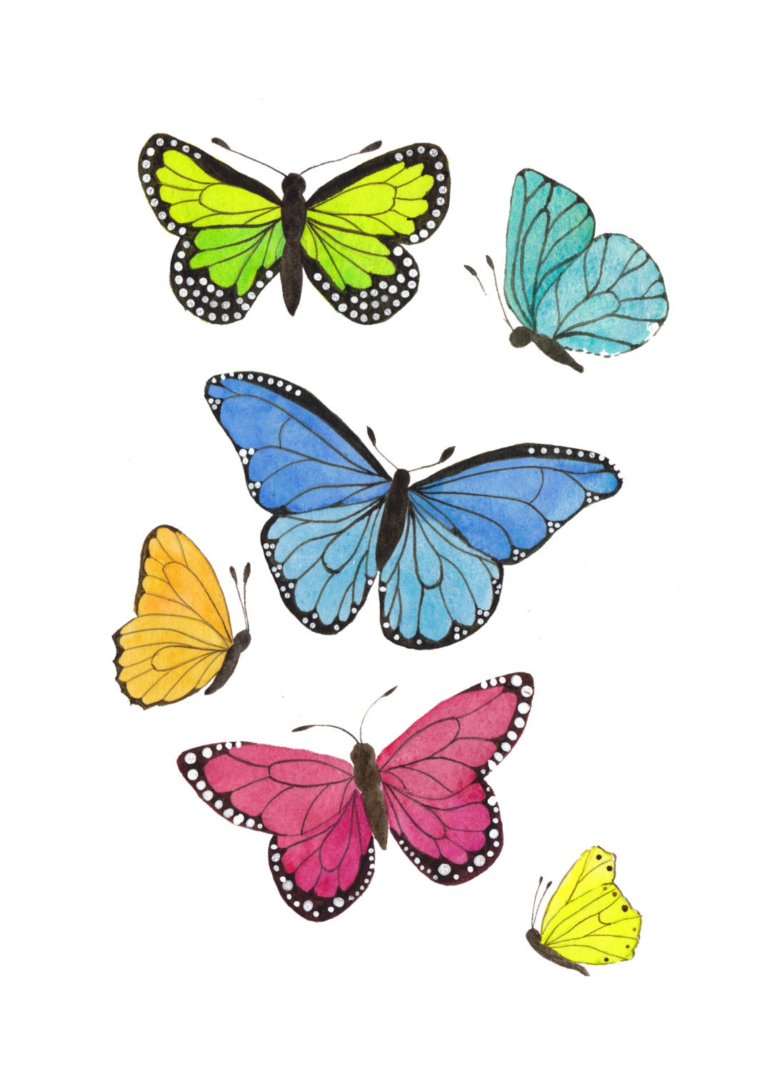 Butterflies Archival Art Print