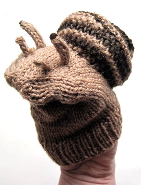 snail handpuppet knitting pattern PDF