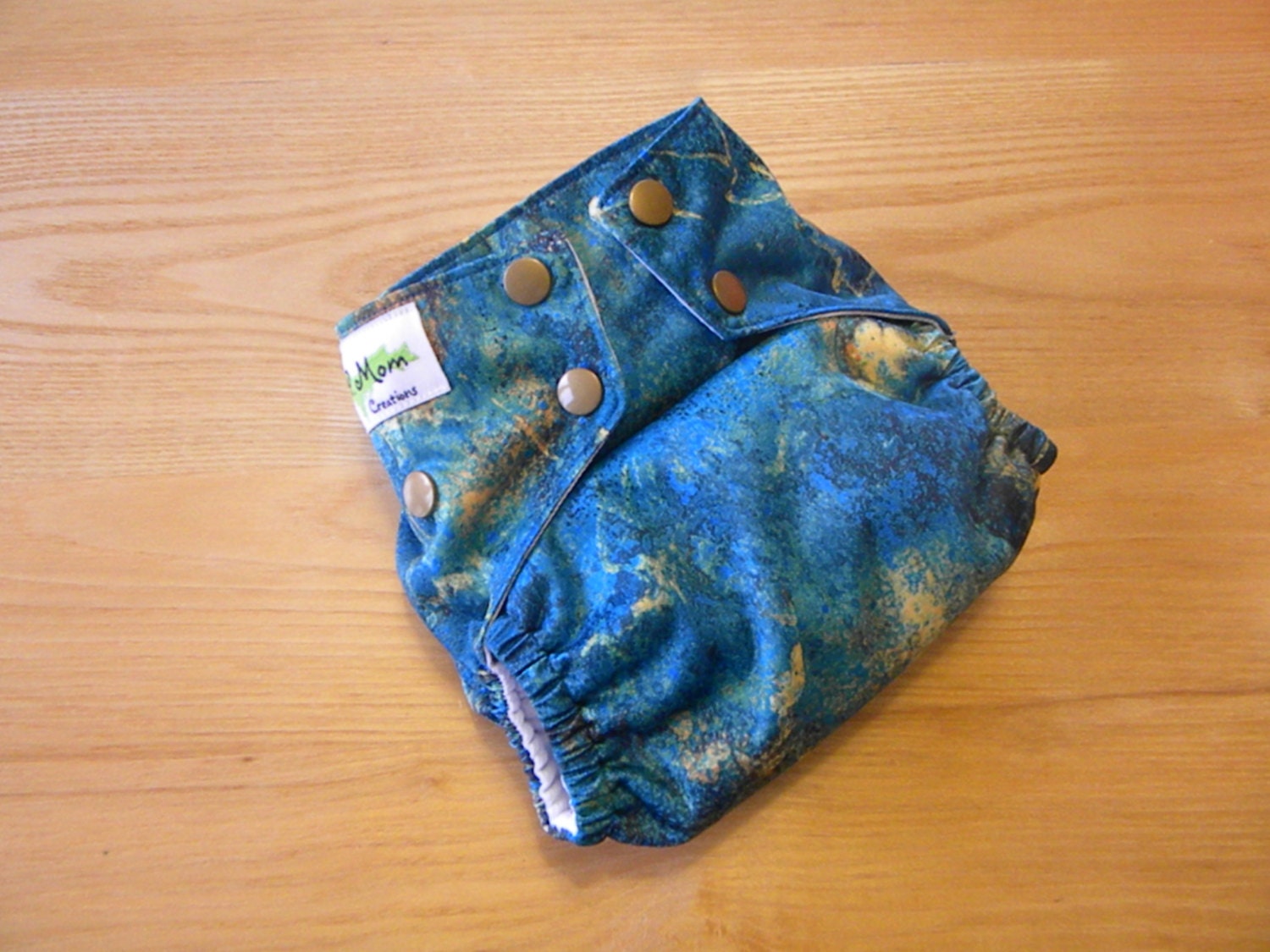 Marble One Size AI2 Diaper with Bamboo Insert