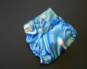 Blue Swirl One-Size AI2 Diaper with Bamboo Insert
