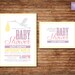 Pastel crane pelican Baby shower Invitation - DIY Printable - Customized