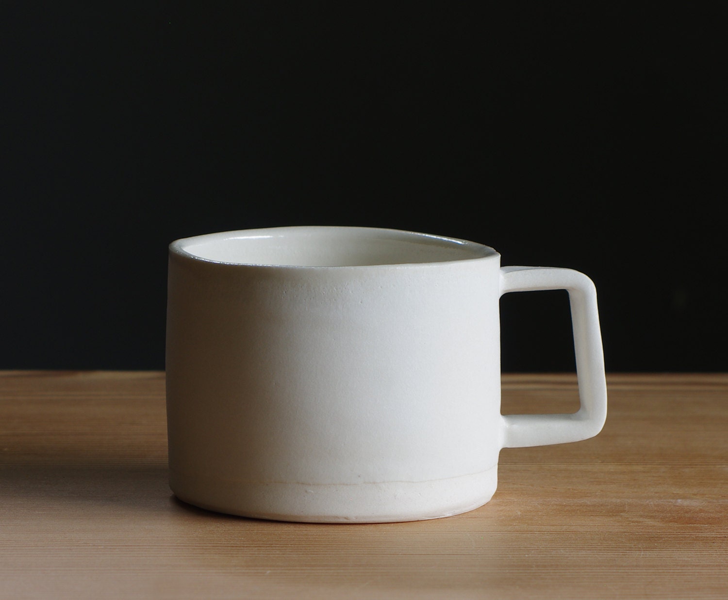 MTO mug white porcelain with white gloss glaze. modern pottery minimal ceramic