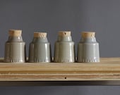 MTO Custom spice and herb corked labeled bottle. any quantity . Modern Kitchen Handmade Pottery