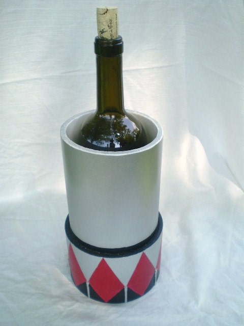 Handmade Hand Painted Beer Wine Caddy