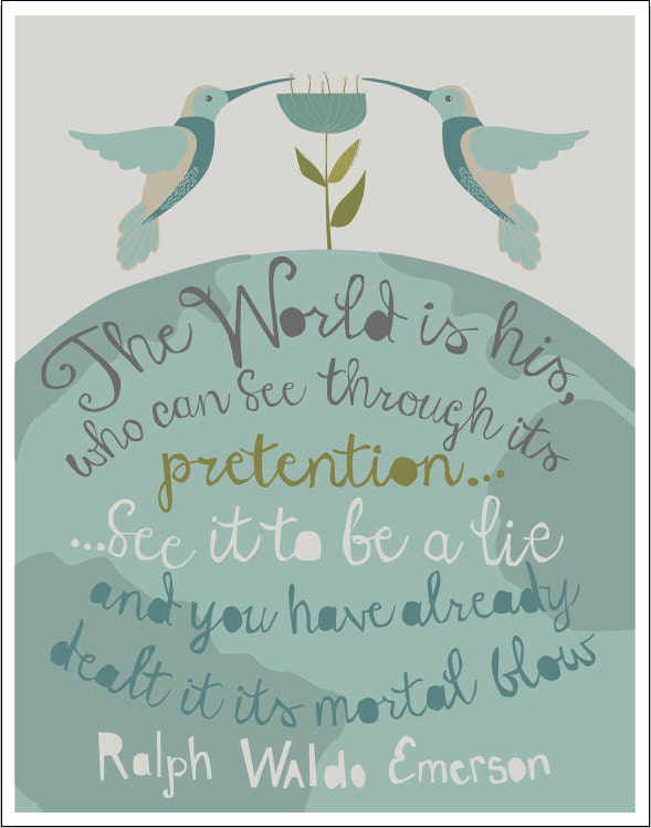 Ralph Waldo Emerson quote 11 x 14 print