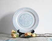 Paint by Number Enamel Plate -  White with Blue Birds Pattern