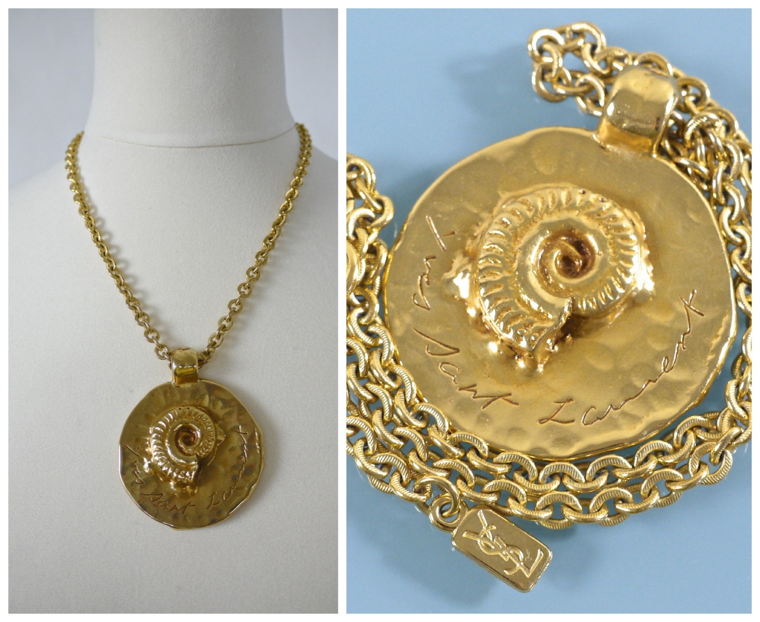 Vintage Yves Saint Laurent Medallion Necklace