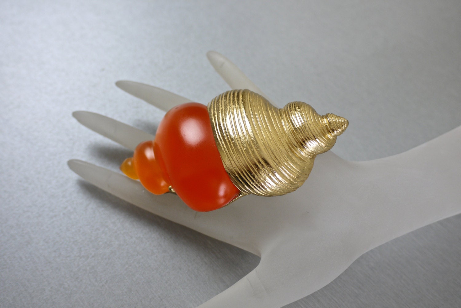 Vintage Huge Christian Dior Shell Brooch Pendant
