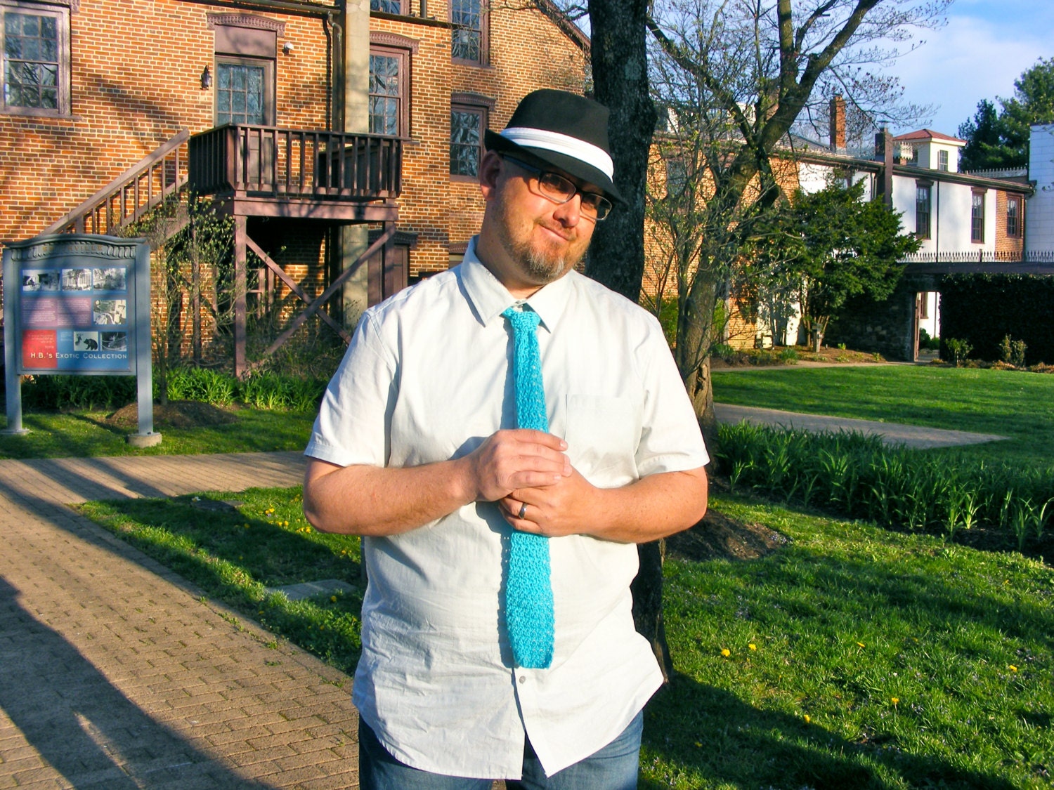 Mad Men Skinny Neck Tie, Turquoise Blue Flat End Hipster Tie, Wedding Menswear
