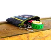 Small Cosmetic Pouch, Change Wallet, Money Pouch, Zipper Pouch, Beige, Gray, Chalkboard Black Pouch