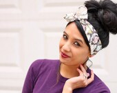 Graffiti Pink & Teal Adult Headband, Headwrap with Lace- paisleyorpolkadots