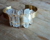 Wire-wrapped Quartz Cuff Bracelet